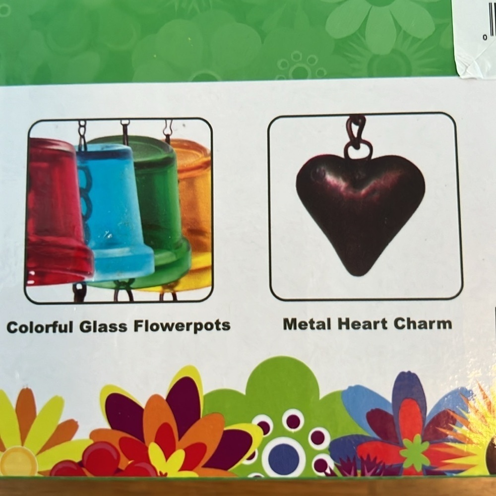 Russo colorful glass flowerpot down spout rain chain - Picture 3 of 5